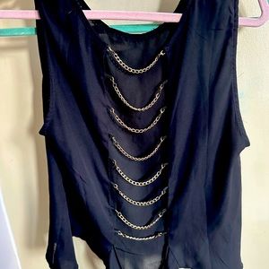 Camisole with gold chains